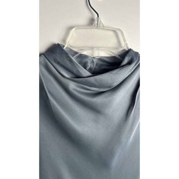 ANTHROPOLOGIE Women’s Madeline MIDI Dress Ruched Cap Sleeve Mock Neck Sz 14 - Picture 8 of 16